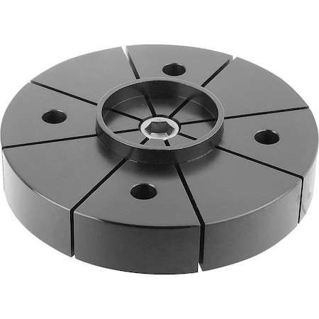 Kipp Mandrel Collet, Structural Steel Black Oxidized, Comp:Mild Steel Case-Hardened, D=175, F3=44, 5 K0357.1630175